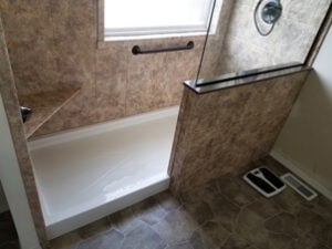 Beautiful accessible shower