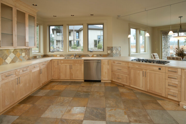 New stone tile kitchen flooring