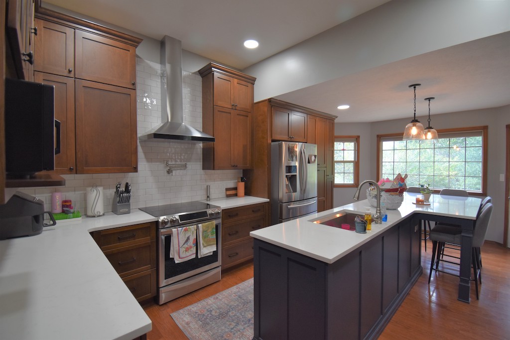 Kitchen remodeling in Strafford, MO with a kitchen island