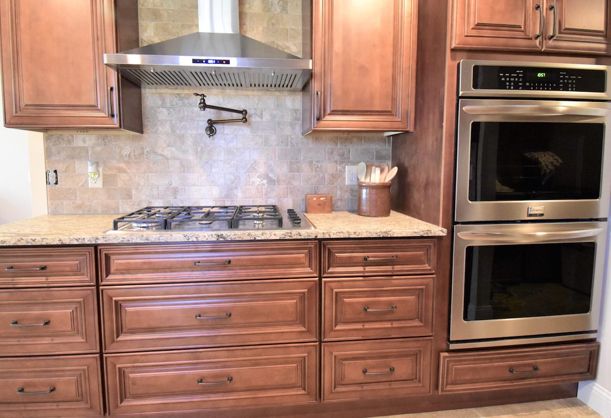 galley kitchen with luxury oven